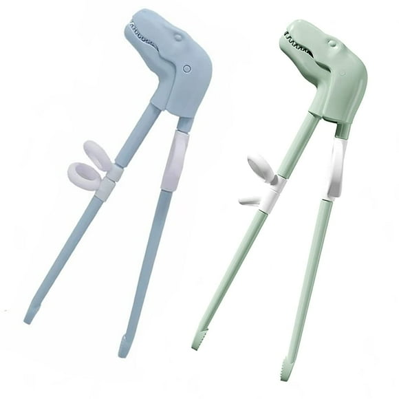 Dinosaur Training Chopsticks 2pcs Chopsticks For Kids Reusable Chopsticks Learning Chopstick Helper Green+Blue