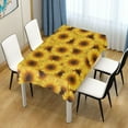 thumbnail image 7 of Sunflower Flowers Rectangle Tablecloth, Dust Proof Anti Wrinkle Wipeable Table Cloth Tabletop for of Dinner Kitchen Wedding Holiday Party 60"x90" Home Decor, 7 of 7