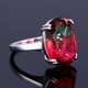 thumbnail image 4 of Anillo de boda de turmalina Multicolor, joyería nupcial, regalo de fiesta de compromiso, piedra preciosa arcoíris grande ovalada AAAAA, 13x18MM, 4 of 4