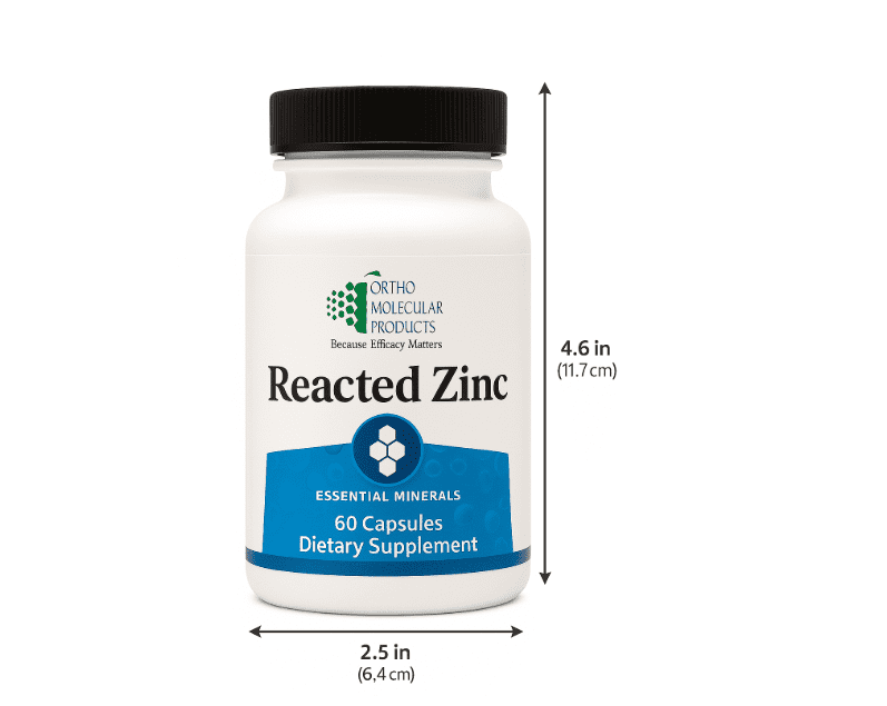 Ortho Molecular Products Reacted Zinc 60 Capsules