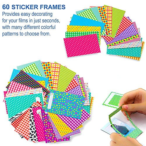 10 Paper Frames Fujifilm Instax Camera Mini Instant Film Sheets + 5 Picture Frames 3 Twin Packs 60 Sticker Frames. 60 Total Pictures