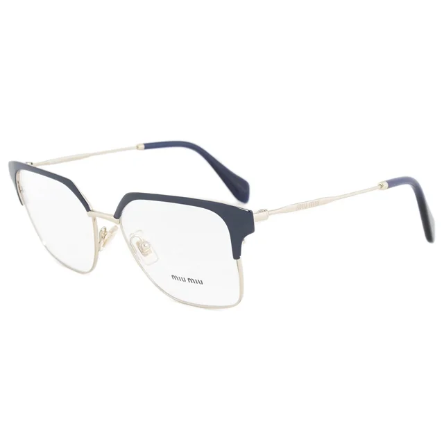 Brand New Miu Miu Women Authentic Eyeglasses MU 52OV UE6-101 Rx Blue Frame Italy