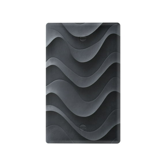 Dark Gray Wave Pattern Light Switch Cover Switch Plate Outlet Cover Plug Cover for Electrical Outlet