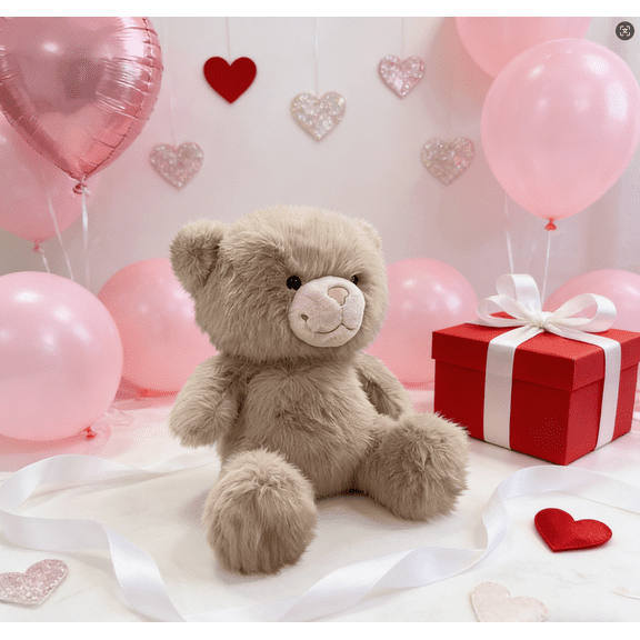 Bear plush toy, 27-inch teddy bear stuffed animal toy, suitable for children's and girls' birthday gifts