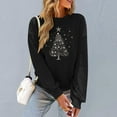 thumbnail image 4 of Sweatshirts for Womens Christmas Fashion Xmas Tree Printed Shirts Christmas Clothing Loose Plus Size Blouses Tops Winter Long Sleeve Crewneck Sweaters Pullover, 4 of 6