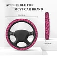 thumbnail image 5 of Goofa Pink Butterfly Pattern Elastic Stretch Steering Wheel Cover,Universal 15 inch, Microfiber Breathable Ice Silk, Anti-Slip, Odorless, Easy Carry, 5 of 8