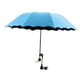 thumbnail image 3 of Sombrilla de playa con abrazadera ajustable, plegable en tres posiciones, impermeable, parasol Azul, 3 of 9