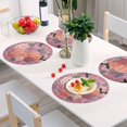 thumbnail image 5 of Round Placemats Plate Mats 15 Inch Non-Slip Heat Resistant Washable PVC Set Table Decoration for Kitchen Dining Vintage Flowers and Pumpkins, 5 of 5