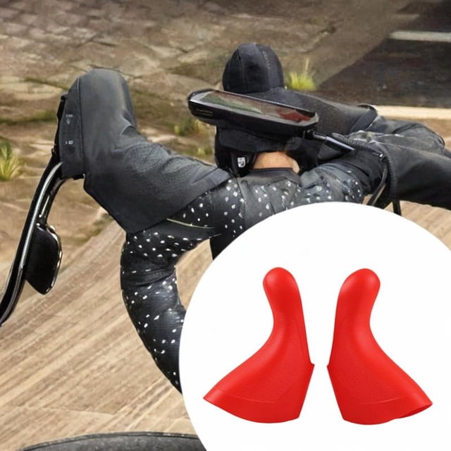 2 piezas de palanca de palanca de palanca de palanca mangas cómodas de repuesto de repuesto de repuesto para bicicleta de freno de palanca de freno de Rojo