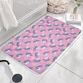 thumbnail image 3 of Pink Cartoon Unicorn Head Flower Heart Flannel Non Slip Door Rugs,Washable Door Mats Indoor,Decorative Door Mats,Dirt-Resistant and Absorbent Doormat for Entrance,Bedroom,Kitchen,Bathroom,31.5"x17", 3 of 4