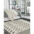 thumbnail image 3 of Rugs.com Moroccan Trellis Collection Rug – 9' x 12' Black And White Medium Rug Perfect For Living Rooms, Large Dining Rooms, Open Floorplans, 3 of 9