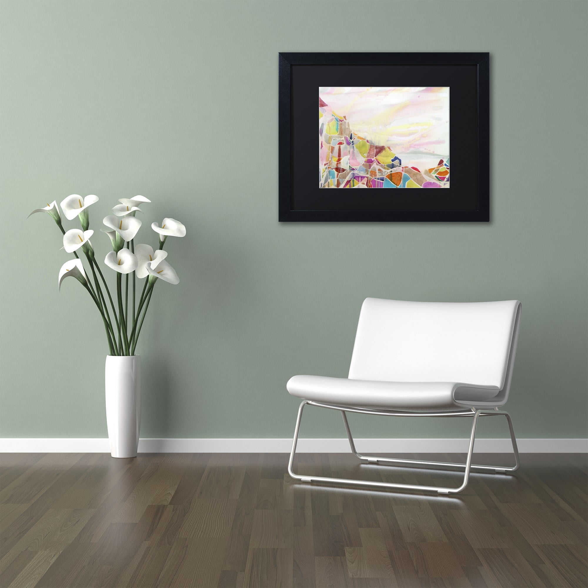 Trademark Fine Art "Pico Bolivar" Canvas Art by Lauren Moss Black Matte, Black Frame
