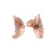 thumbnail image 1 of Brillante Golondrina Pluma Dorada Pendientes De Afecto Eterno De Cobre Blanco Chapado En Plata Regalo Para Mujer + Bolsa De Franela, 1 of 4