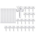 thumbnail image 1 of Support de Réparation de Store Vertical avec Tige Kit de Réparation de Stores Verticaux Pièces de Rechange pour Stores Blancs 20 Pcs, 1 of 7