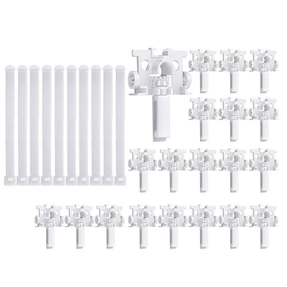Vertical Blind Repair Carrier with Stem Vertical Blinds Repair Kit White Blinds Replacement Parts20Pcs