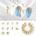 thumbnail image 3 of 3D Nail Art Decorations, Gold Nail Art Decals, Punk Star Moon Jewelry Studs, Mixed Rivet Nail Art Designs, DIY Nail Art Decorations, 10 Types of Decorations, One Box, 3 of 8