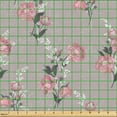 thumbnail image 2 of Ambesonne Floral Fabric by the Yard Upholstery, Roses for Valentine Love Art, 3 Yards, Dimgray Blush, 2 of 5
