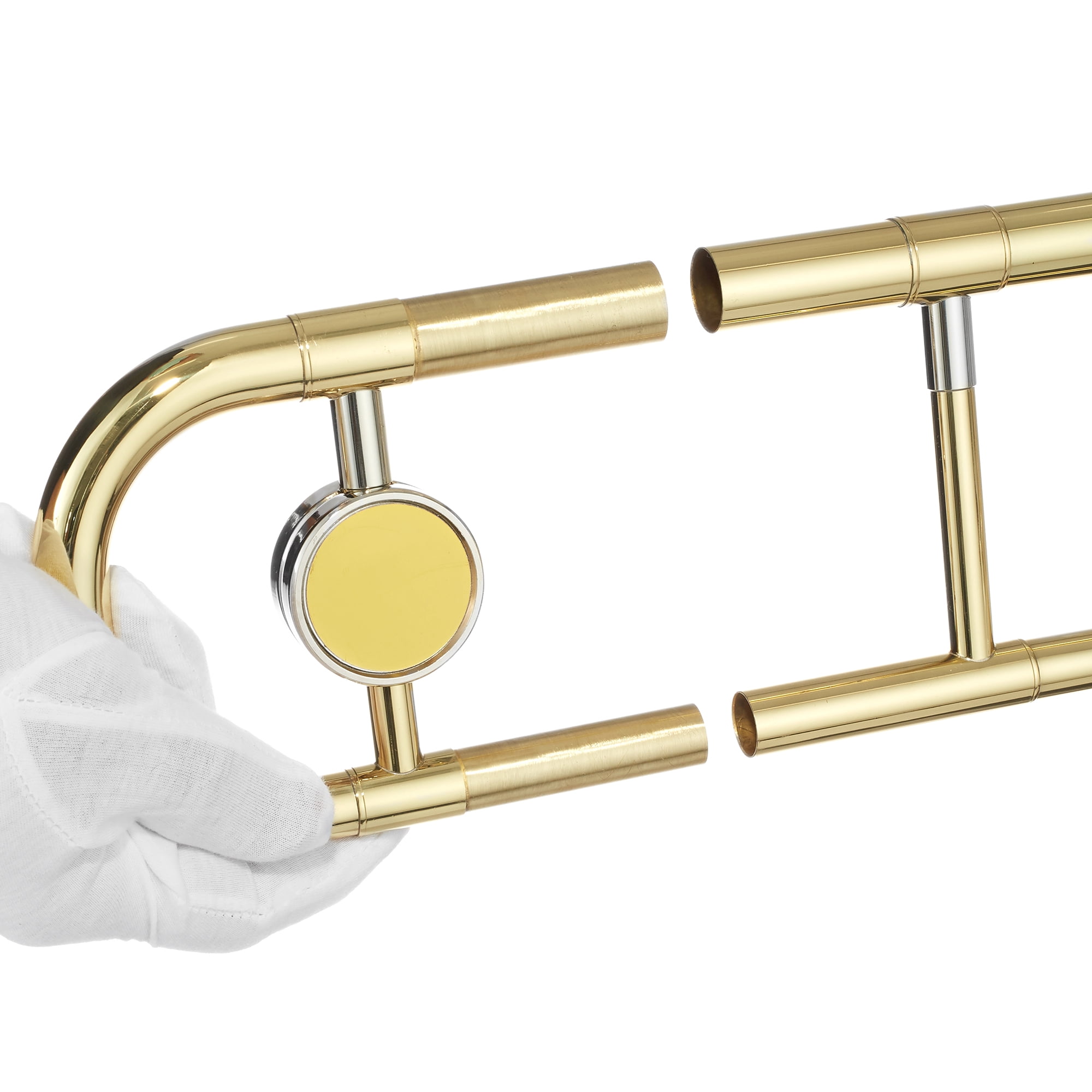 Ashthorpe Bb Tenor Slide Trombone for Students and Beginners, Gold Lacquer Finish