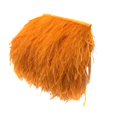 thumbnail image 1 of 1 yarda de plumas de avestruz teñidas para confección, iluminación, decoración y manualidades de ropa. naranja, 1 of 4