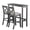 Gray+Beige, variant on Bellemave 3 Piece Pub Table and Chair Set, Wood Bar Height Dining Set Kitchen Breakfast Nook with 2 Upholstered Chairs for Small Places, Rectangle Furniture (Brown White Beige)