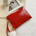 thumbnail image 1 of Bolsa Bolso de sobre de piel de cocodrilo vintage Bolsos de pulsera de noche para mujer (rojo) JShteea Para Estrenar, 1 of 6
