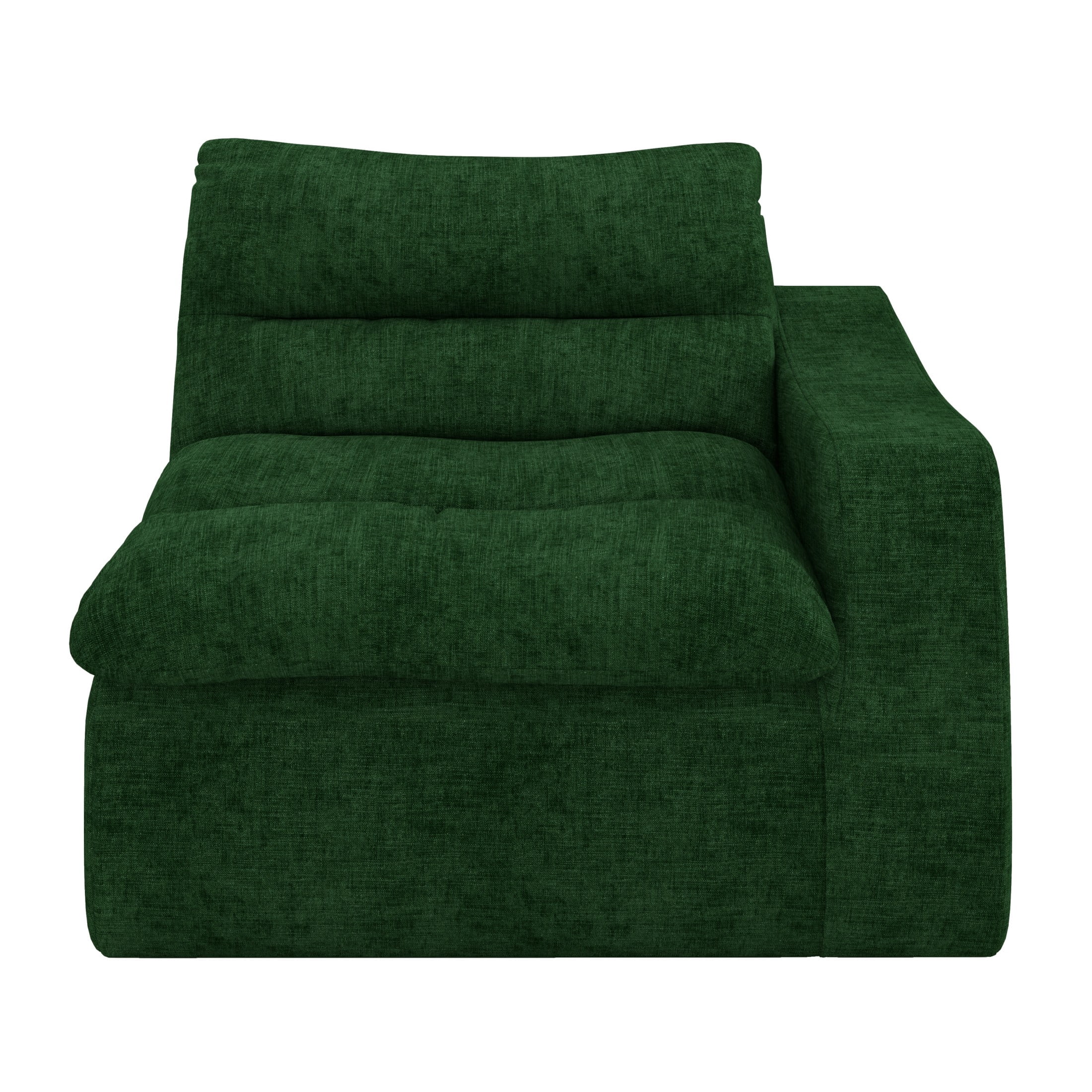 Aukfa 150" U-Shape Sectional Sofa with Ottoman, 6-Seater Chenille Modular Couch, Free Combination & Side Pockets, Green