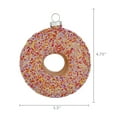 thumbnail image 7 of Northlight 4.75" Pink Frosted Doughnut Glass Christmas Ornament, 7 of 7
