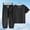 Black, variant on SGFCWSX Girls Clothing Sets Ribbed Knit Short Sleeve Long Pants 2 Piece Casual Outfit for Kids Light Blue Size 9-10 Years