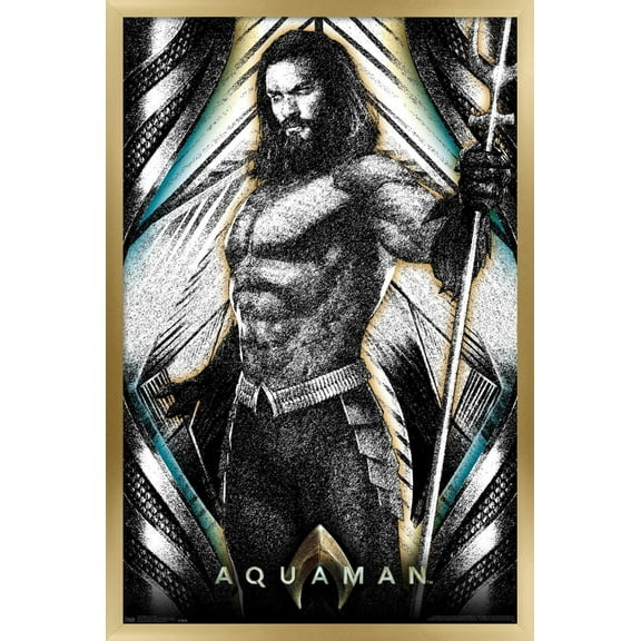DC Comics Movie - Aquaman - Graphic Wall Poster, 22.375" x 34", Framed