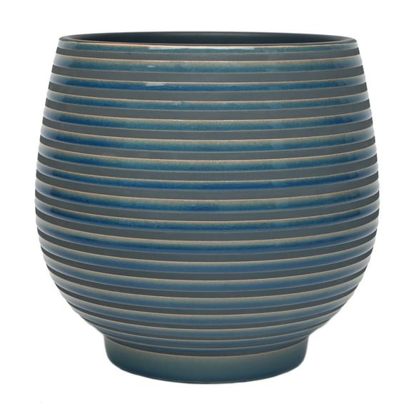 Better Homes & Gardens 10 inch Ceramic Lynlee Planter, Blue