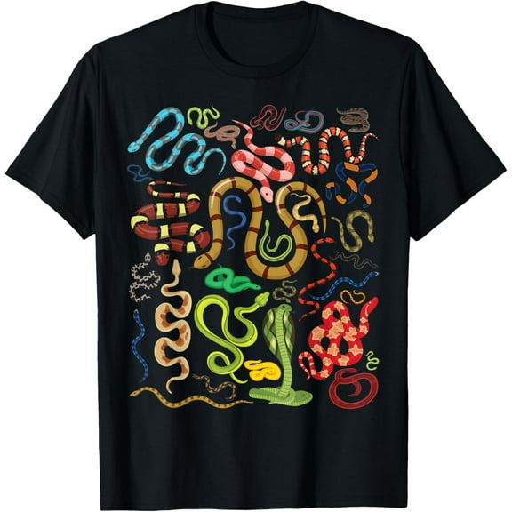 Types Of Snakes Educational Herpetologist Boys Girls Kids T-Shirt