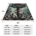 thumbnail image 3 of Pofeuu Zombie Flower Apocalypse Print Ultra-Soft Micro Fleece Blanket,for Bed Or Sofa,All Season Throw Blankets Flannel Blanket-50"x40", 3 of 7