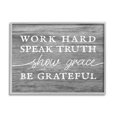 thumbnail image 3 of Stupell Industries Be Grateful Rustic Grain Pattern Motivational Phrase Graphic Art Gray Framed Art Print Wall Art, Design by Daphne Polselli, 3 of 5