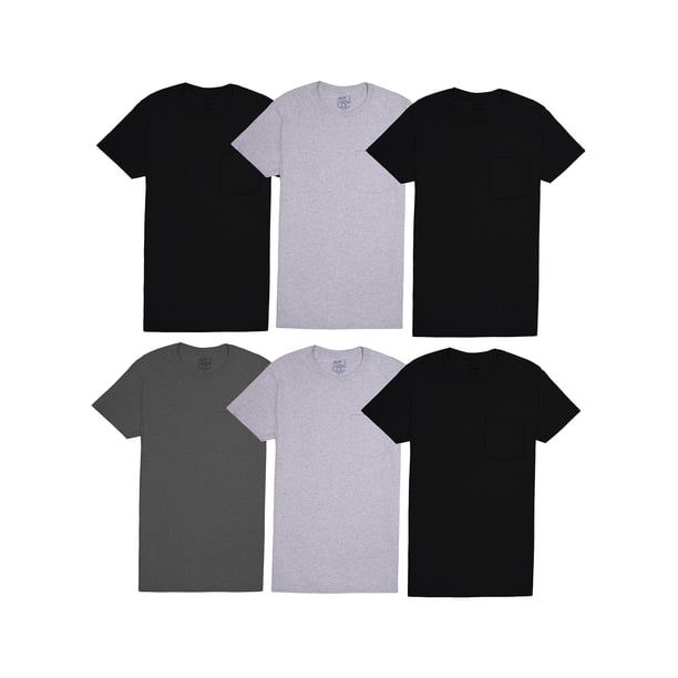 Camiseta con bolsillo para hombre Fruit of the Loom Eversoft de algodón