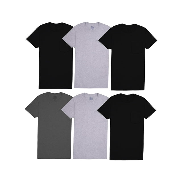 Camiseta con bolsillo para hombre Fruit of the Loom Eversoft de algodón