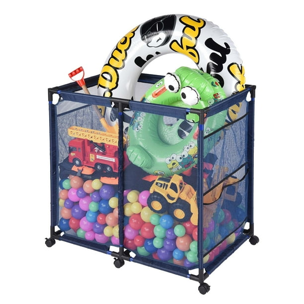 pool storage mesh bin