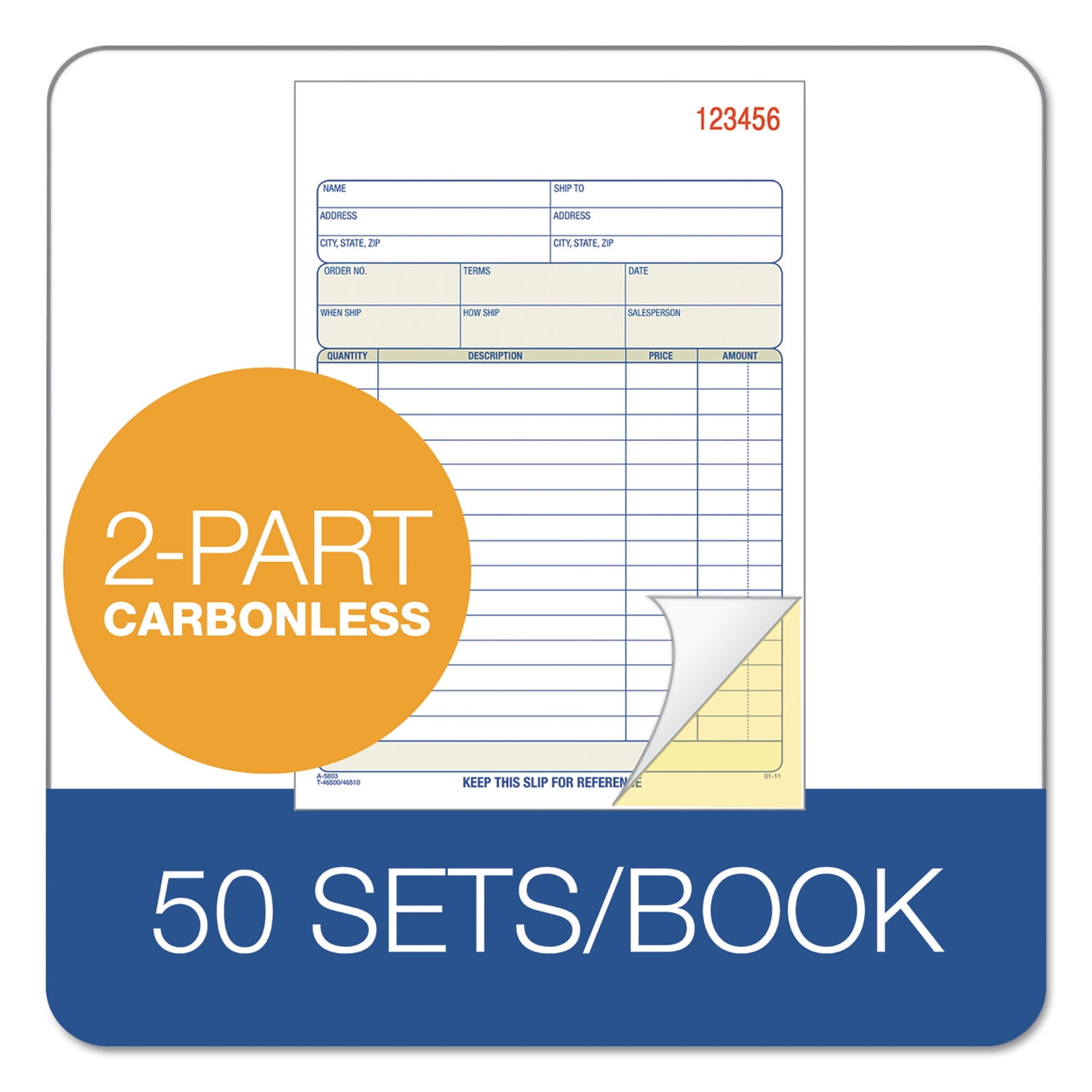 TOPS, TOP46816, Money/Rent Receipt Book, 1 Each