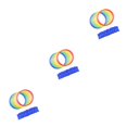 thumbnail image 3 of Redempat 1/2/3/5 10Pc Kindergarten Teaching Aid Sport Hopscotch Ring Game Fun Jumping 28cm One Size 3PCS, 3 of 6