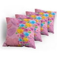 thumbnail image 5 of Ambesonne Colorful Throw Pillow Cover 4 Pack, Love Romantic Hearts, 20", Multicolor, 5 of 7