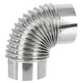 thumbnail image 1 of SHISUYAN Stainless Steel 90 Degree Stove Pipe for Home Silver Color Durable and Rust-Resistant, 1 of 8
