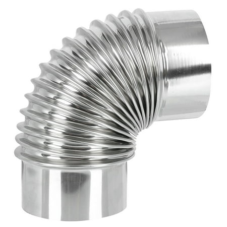 

Quqiuxian Stainless Steel Chimney Pipe Elbow Stove Pipe 90 Degree Stove Pipe Metal Exhaust Chimney Pipe