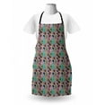thumbnail image 3 of Hipster Apron, Woman Clothing and Accessories Pattern in Sketchy Style Fashion and Glamor Theme, Unisex Kitchen Bib with Adjustable Neck for Cooking Gardening, Adult Size, Multicolor, by Ambesonne, 3 of 4