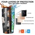 thumbnail image 7 of 20oz Tumblers Halloween Ghosts with Costumes Stainless Steel Vacuum Insulated Double Wall Travel Tumbler Cups Mug with Lid and Straw,Cleaning Brush for Cold & Hot Drinks, 7 of 7
