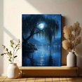 thumbnail image 6 of Qisvanset 12x16 Inch With Frame 2D Flat Wall Art Moonlit Willow Tree Serene Night Nature Home Wall Art, 6 of 8