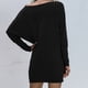 thumbnail image 4 of Vestido de cadera envuelto sexy de cintura media de color sólido con cuello inclinado de moda para mujer Fridja  qw70, 4 of 4