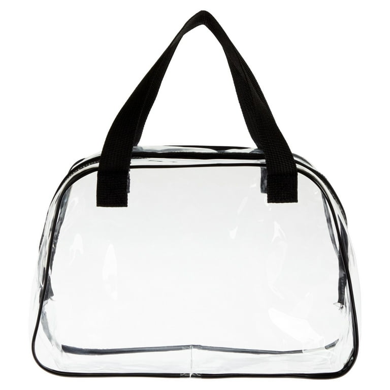 Clear PVC Tote Bag, Stadium Approved Tote with Zipper (19 x 6 x 13