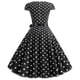 thumbnail image 2 of Women Polka Dot Hepburn Retro 50s 60s Rockabilly Evening Party Swing Midi Dress, 2 of 3