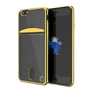 iPhone 7s  PLUS/7  PLUS Case, PUNKcase [LUCID Series] Slim Fit Protective Dual Layer Armor Cover W/ Scratch Resistant PUNKSHIELD Screen Protector - Card Slot Design for Apple iPhone 7s /7 [GOLD]