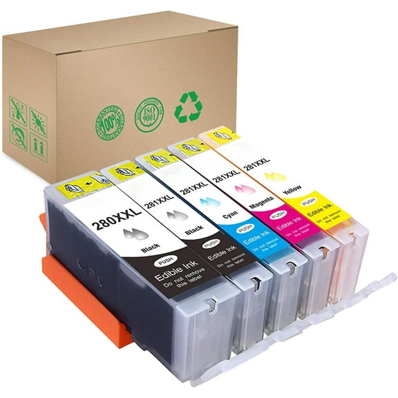 Ink Cartridge Set PGI-280 / CLI-281 XXL for Canon PIXMA Printers TR7520 TR8520 TR8620 TR8622 TS6120 TS6220 TS6320 TS6320 TS702 TS9520 & TS9521C