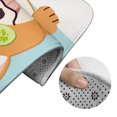 thumbnail image 5 of Xecao Corgi With Towel Ans Slice Cucumber 2-Piece Vintage Seamless Anti-Skid Mat Set, featuring a stylish pattern for a safe and elegant toilet rug experience, 5 of 6